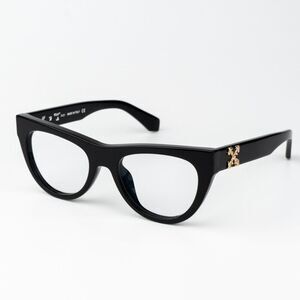 NEW Off-White STYLE 4 AF 11000 Black Blue Block Unisex Cat Eye Eyeglasses
